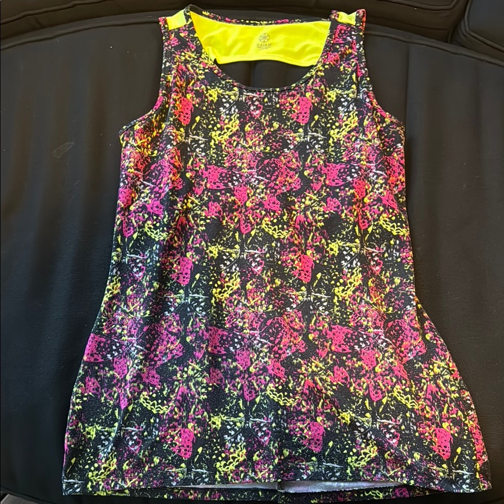 GAIAM Colorful Women's Sleeveless Workout Top Large